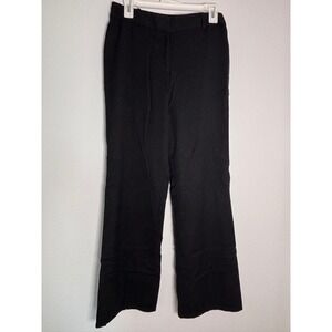 Talbots Womens Black Dress Pants Size 8 Wide Leg Professional Trousers Workwear